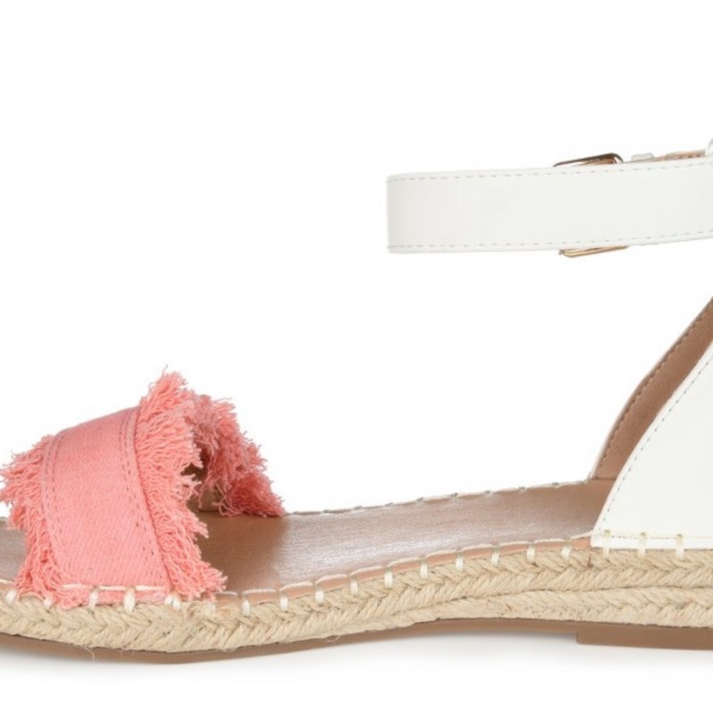 Journee Collection Tristeen Espadrille Sliver Wedge Sandals Pink,Size 6.5 NIB - Picture 8 of 15